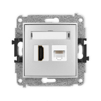 KARLIK MINI 7MGHK  Gniazdo pojedyńcze  HDMI 2.0 + gniazda komp. poj. 1xRJ45