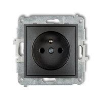 KARLIK MINI 11MGP-1zp Gniazdo pojedyńcze z uziemieniem 2P+Z (przesłony torów prądowych)