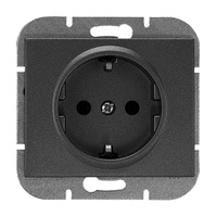Gniazdo pojedyncze p/t 2P+Z Schuko Onyx, 16A, 250V, PT-17O, czarny