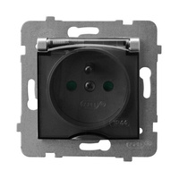 Ospel aria GPH-1UZP/m/18/d Gniazdo bryzgoszczelne z uziemieniem IP-44 z przesłonami torów prądowych wieczko przeźroczyste