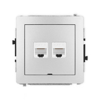 KARLIK DECO 7DGKBO-4  Gniazdo komputerowe podwójne 2xRJ45
