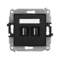 KARLIK MINI 12MGUSB-2  Gniazdo podwójne 2xUSB A-A 2.0