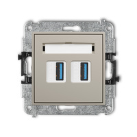 KARLIK MINI 60MGUSB-6 Mechanizm gniazda podwójnego 2xUSB A-A 3.0
