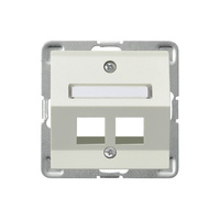 OSPEL IMPRESJA GPK-2YS/p/27 Obudowa gniazda podwójnego Keystone skośna