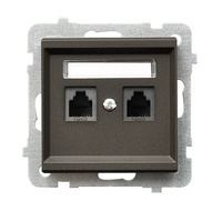 OSPEL SONATA GPT-2RN/m/40 Gniazdo telefoniczne podwójne niezależne