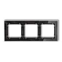 KARLIK DECO 52-12-DRS-3 Ramka uniwersalna potrójna transparentna DECO Art - efekt szkła (ramka: transparentna; spód: czarny)