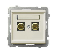 OSPEL SONATA GGN-1R/m/27 Gniazdo głośnikowe pojedyncze ecru