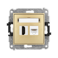 KARLIK MINI 29MGHK  Gniazdo pojedyńcze  HDMI 2.0 + gniazda komp. poj. 1xRJ45