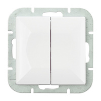 Łącznik p/t schodowy podwójny Pearl, 10A, 250V, WP-2/5P, biały