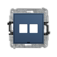 KARLIK ICON 64IGMBO-2P Mechanizm gniazda multimedialnego podwójnego bez modułu, bez pola opisowego (standard Keystone)