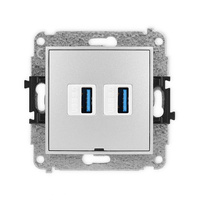 KARLIK MINI 7MGUSBBO-6  Gniazdo podwójne 2xUSB A-A 3.0