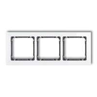 KARLIK DECO 0-11-DRS-3 Ramka uniwersalna potrójna - efekt szkła (ramka: biała; spód: grafitowy)
