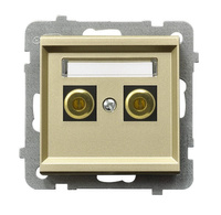 OSPEL SONATA GGN-1R/m/39 Gniazdo głośnikowe pojedyncze złoty