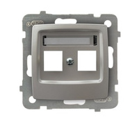 OSPEL KARO GPK-2S/p/43 Obudowa gniazda podwójnego typu Keystone prosta