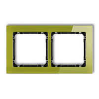 KARLIK DECO 2-12-DRS-2 Ramka uniwersalna podwójna - efekt szkła (ramka zielona; spód czarny)