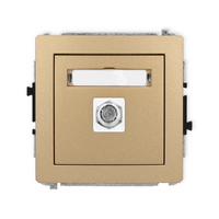 KARLIK DECO 8DGF-1 Gniazdo antenowe pojedyńcze typu F (SAT) niklowany