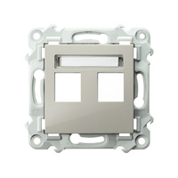 OSPEL SZAFIR GPK-2Z/p/83 Obudowa gniazda podwójnego Keystone prosta