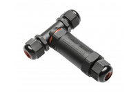 WZL-3 Wodoszczelny trójnik do przewodów elektrycznych, IP67, czarny