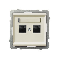 OSPEL SONATA GPK-2R/K/m/27 Gniazdo komputerowe podwójne, kat. 5e MMC