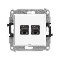 KARLIK MINI 25MGKBO-10 Gniazdo komputerowe podwójne 2xRJ45