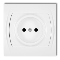 KARLIK LOGO LGP-1p  Gniazdo pojedyncze bez uziemienia 2P (przesłony torów prądowych)