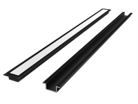 LED line PRIME Profil aluminiowy wpuszczany czarny 2m - zestaw