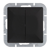 Łącznik p/t świecznikowy Pearl, 10A, 250V, WP-2P, czarny