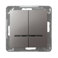 OSPEL IMPRESJA ŁP-2YS/m/23 Łącznik świecznikowy z podświetleniem tytan