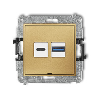 KARLIK MINI 29MCUSBBO-8  Ładowarka USB podwójna  USB C + USB A