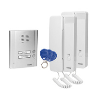 Zestaw domofonowy dwurodzinny, podtynkowy z czytnikiem breloków zbliżeniowych, MALO MULTI