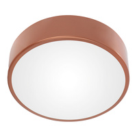 OVO plafon 3xE27 z mikrofalowym czujnikiem ruchu, 3x24W, miedziana stal, klosz szklany matowy, IP20, Ø 400