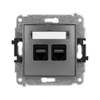 KARLIK ICON 11IGK-8  Gniazdo komputerowe podwójne 2xRJ45