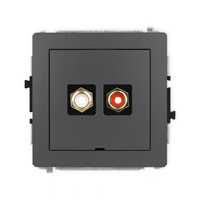 KARLIK DECO 28DGRCABO-2  Gniazdo podwójne RCA