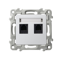 OSPEL SZAFIR GPT-2ZN/m/00 Gniazdo telefoniczne podwójne niezależne 