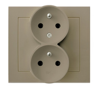 OSPEL KIER GP-2WC/01 Gniazdo podwójne z uziemieniem z funkcją niezamienności faz