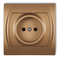 KARLIK LOGO 8LGP-1p  Gniazdo pojedyncze bez uziemienia 2P (przesłony torów prądowych)