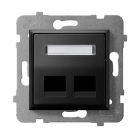 Ospel aria GPK-2US/p/33 Obudowa gniazda podwójnego typu Keystone skośna