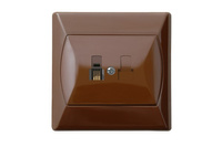 OSPEL AKCENT GPT-1A/24 Gniazdo telefoniczne pojedyncze brąz