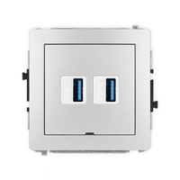KARLIK DECO 7DGUSBBO-6 Gniazdo podwójne 2xUSB A-A 3.0