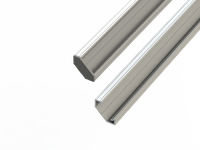 Profil aluminiowy narożny anodowany 2 metry + szybka mleczna