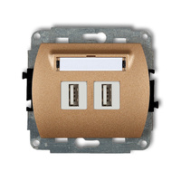 KARLIK TREND 8GUSB-6 Gniazdo podwójne 2xUSB A-A 3.0