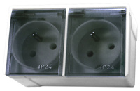 OSPEL LAMBDA GNH-2LZ/00/d Gniazdo podwójne z uziemieniem 