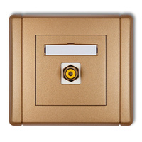 KARLIK FLEXI 8FGRCA-1  Gniazdo pojedyncze RCA (typu cinch - żółty