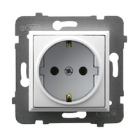 Ospel aria gp-1us/m/00 Gniazdo pojedyncze z uziemieniem schuko