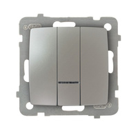 OSPEL KARO ŁP-13SS/m/43 Łącznik potrójny z podświetleniem niebieskim