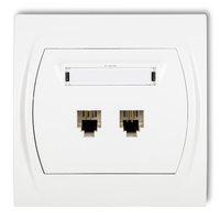 KARLIK LOGO LGT-2 Gniazdo telefoniczne podwójne 2xRJ11