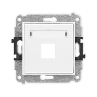 KARLIK MINI MGM-1P  Gniazdo multimedialne pojedynczego bez modułu (standard Keystone)