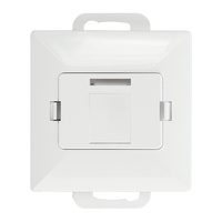 Płytka czołowa + 1xRJ45 Pearl, PC+ARJ45/P1, biały