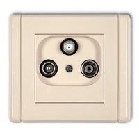 KARLIK FLEXI 1FGSP Gniazdo abonenckie RTV-SAT przelotowe 10dB