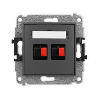 KARLIK ICON 28IGG-2  Gniazdo głośnikowe podwójne